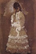 Edgar Degas The woman take the telescope look at the opera oil painting artist